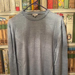 Reiss Baby Blue Linen wool Blend Sweater Size L